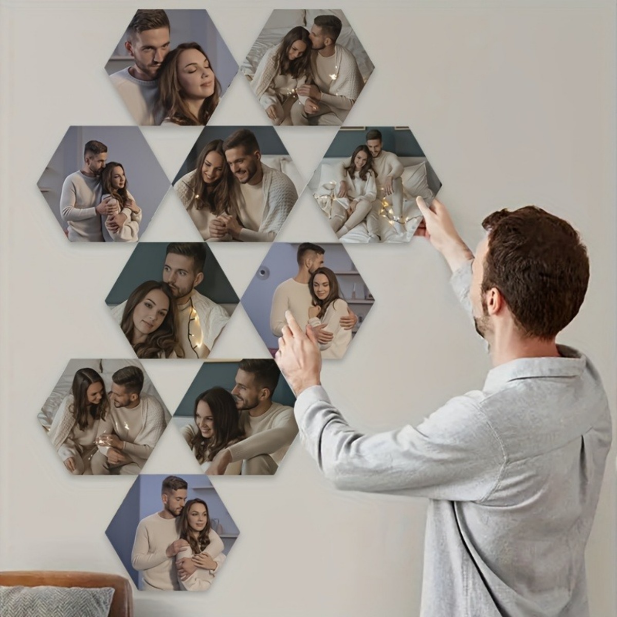Industrial Laser Power - Custom Wall Decor — Modern Hexagonal