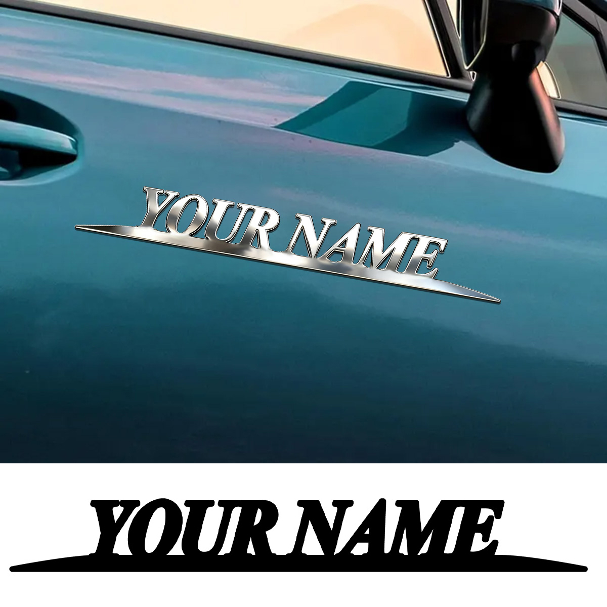 Metal Trendy YOUR NAME Sticker - Industrial Laser Power review and price