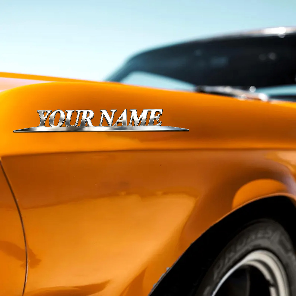 Metal Trendy YOUR NAME Sticker - Industrial Laser Power review and price