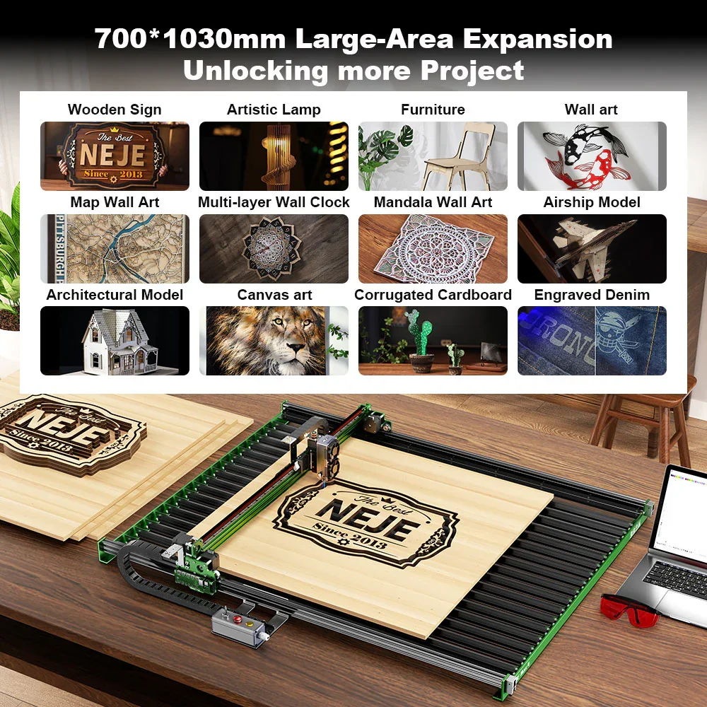 NEJE Max 4 V2 E80 24W High-Spe - Industrial Laser Engraver For Wood review and price