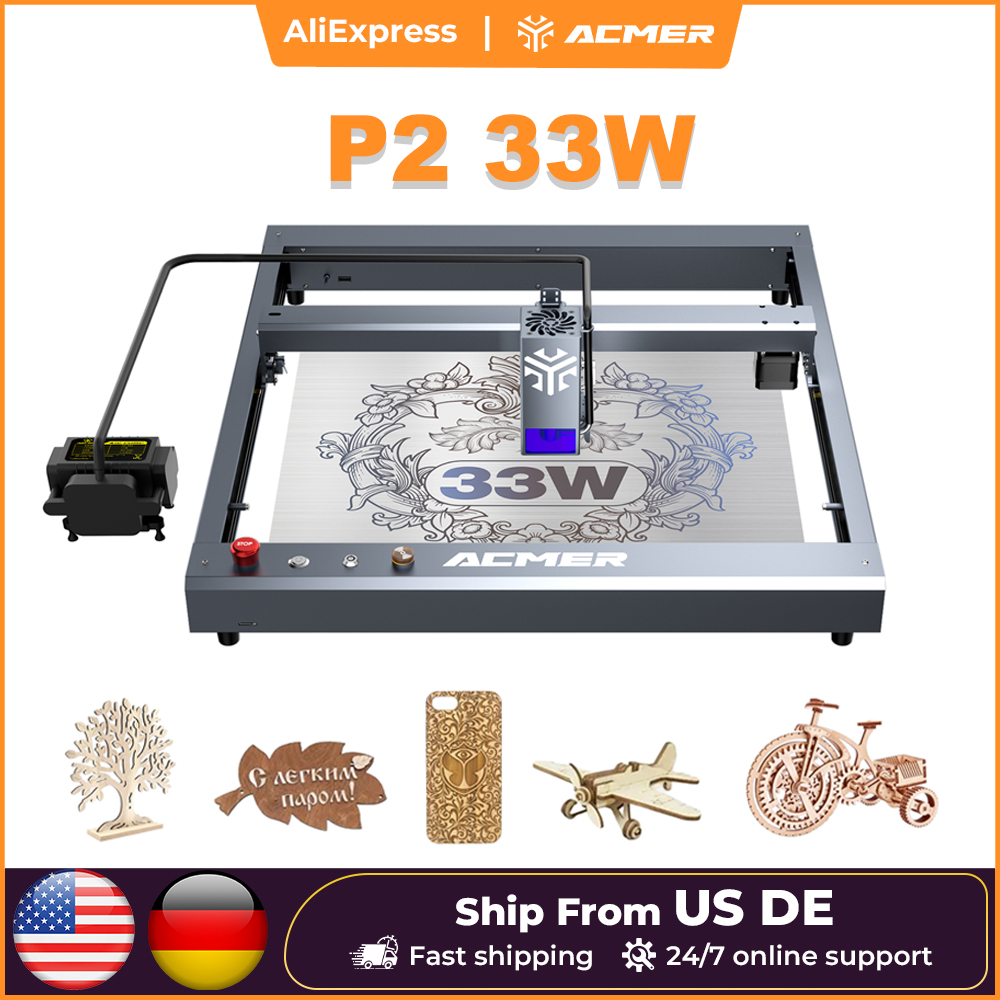 ACMER P2 33W Lasers Engraver W - Industrial Laser Engraver For Wood review and price